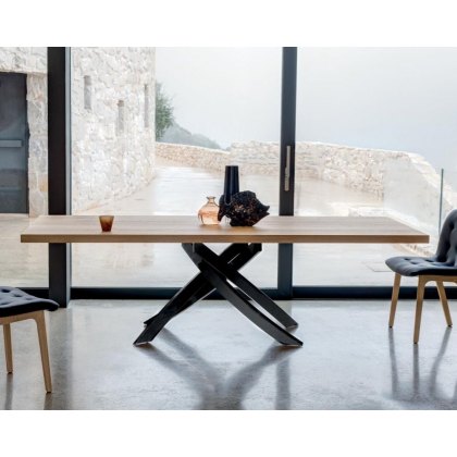 Bontempi Casa Artistico Wood fixed dining table