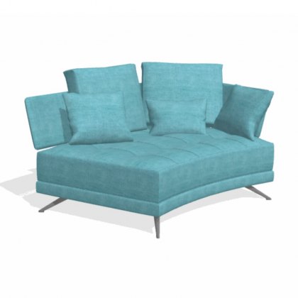 Fama Pacific 2 seater curved VL with 1 arm sofa module