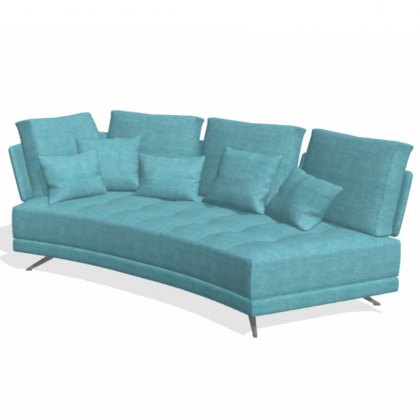 Fama Pacific 3 seater curved YL with 1 arm sofa module