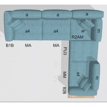 Fama Klee sofa set 2 - 323x319cm