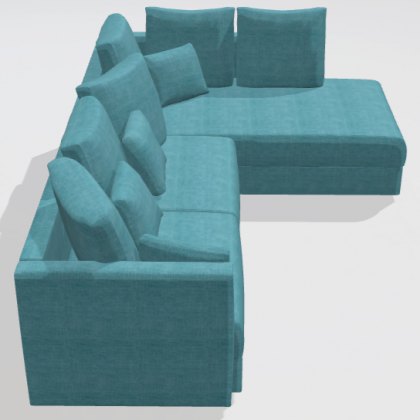 Fama Fedra sofa with divan end - high arm