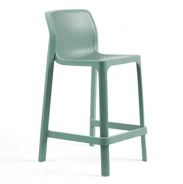 Nardi Net outdoor low stool (set of 2) turquoise