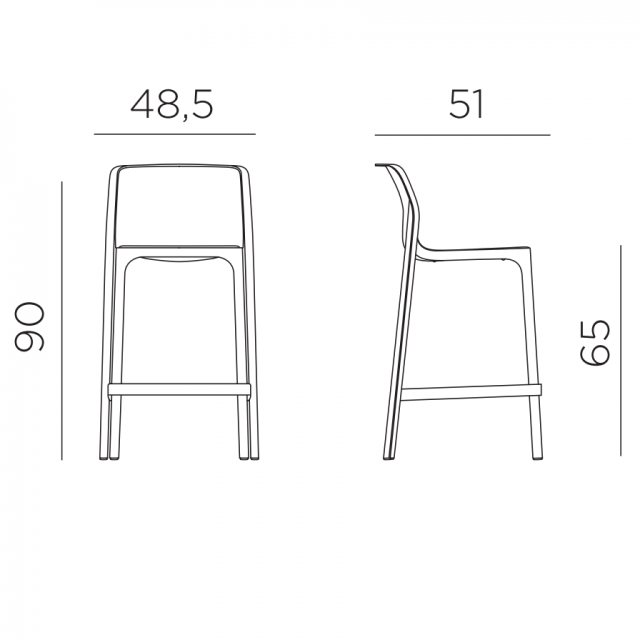 Nardi Net outdoor low stool dimensions