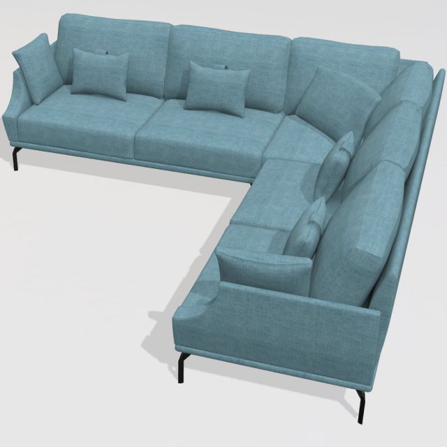 Fama Luxor sofa MB3+R+MB3 - fabric