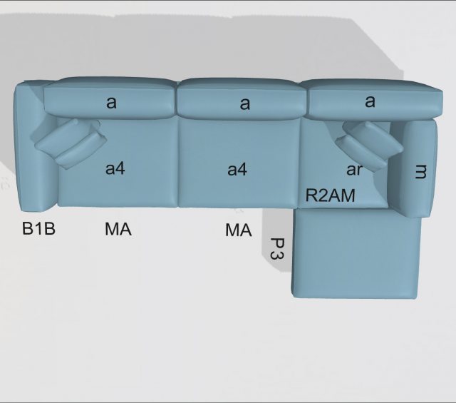 Fama Fama Klee sofa set 8 - 323x176cm