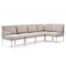 Nardi Komodo 5 seater corner sofa in white