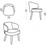 Fama Aquarius accent chair measurements