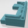 Fama Hector sofa with chaise & divan - high arm