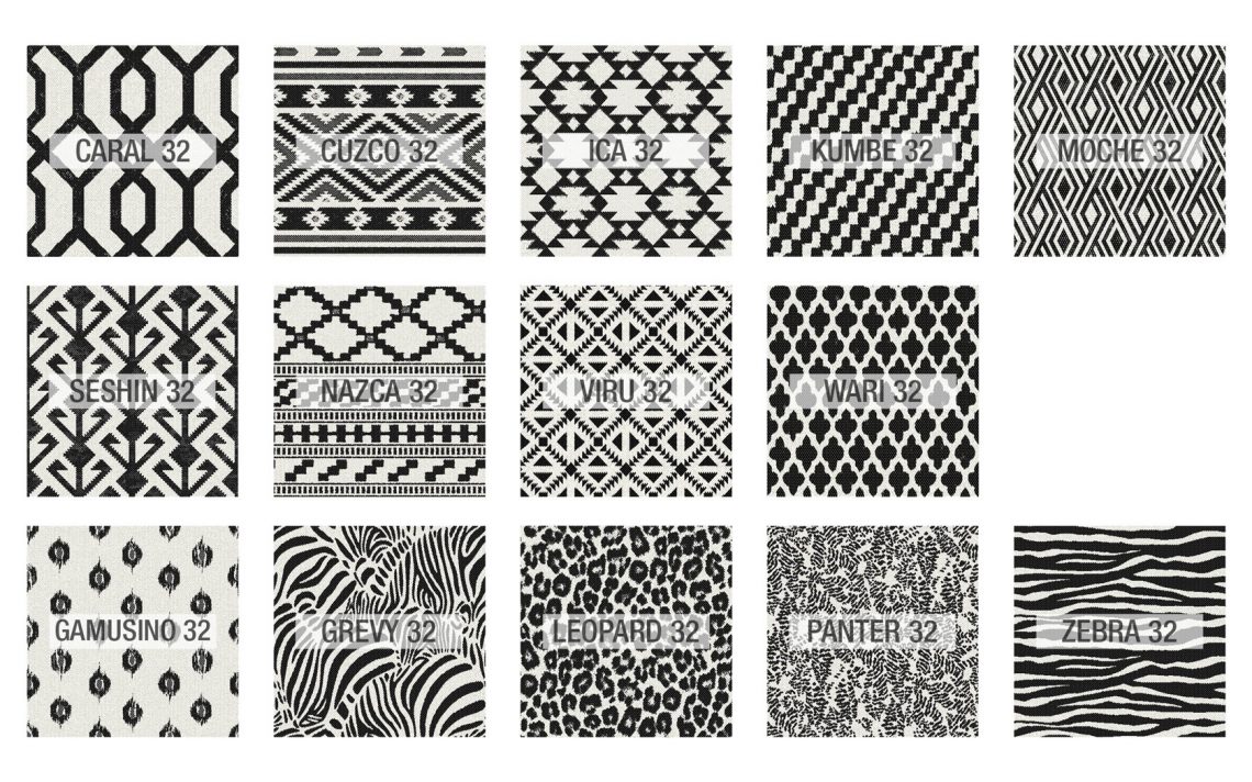 New 2020 Fama Caral, Cuzco, Ica, Kumbe, Moche, Seshin, Nazca, Viru, Awri, Gamusino, Grevy, Leopard, Panther, Zebra fabric samples