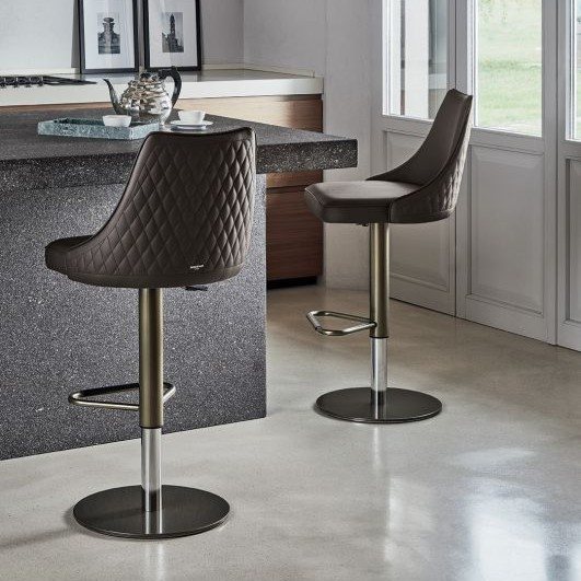Bontempi Casa Clara Dining Chair, Gray Padded Counter Stools Uk