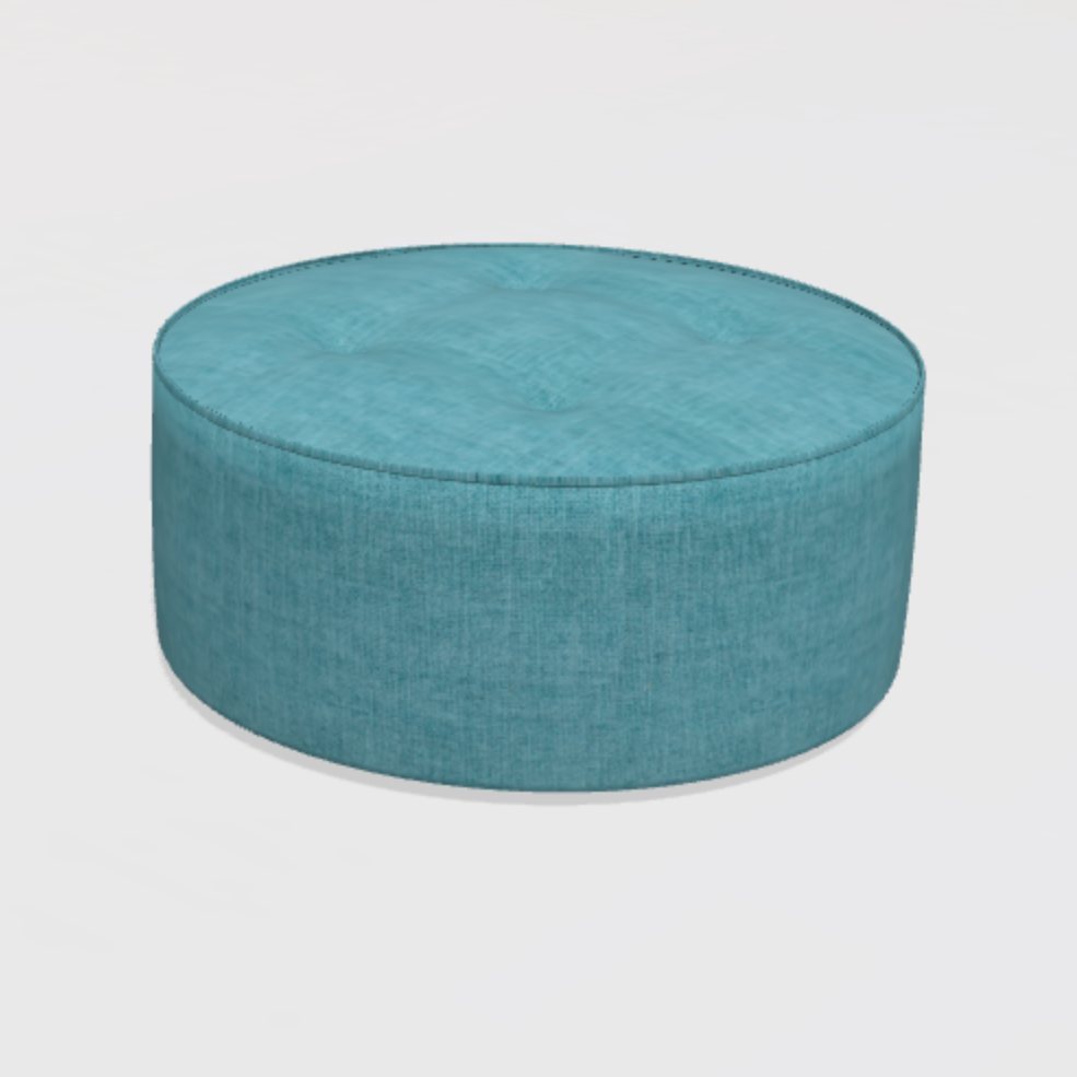 Fama Arianne Love RM medium round footstool Fabric Sofas