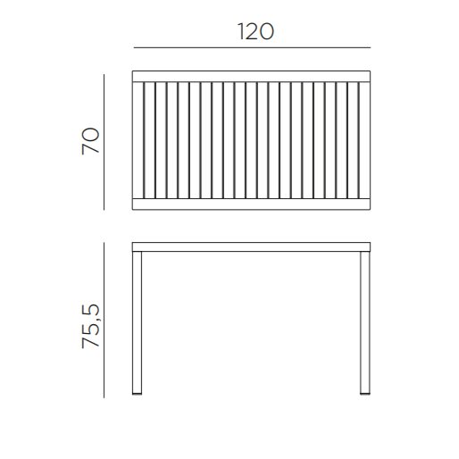 Nardi Outdoor Nardi Cube 120 outdoor dining table - Outdoor dining tables