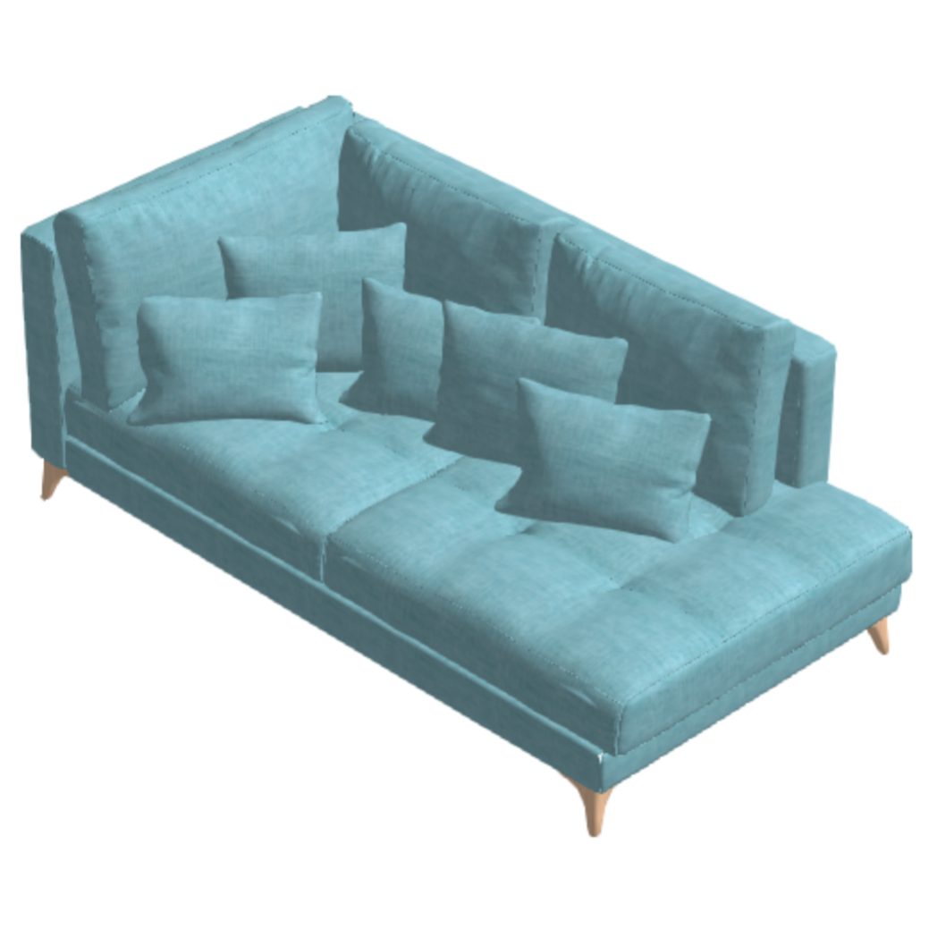 Fama Opera Divan Right Module Fabric Sofas