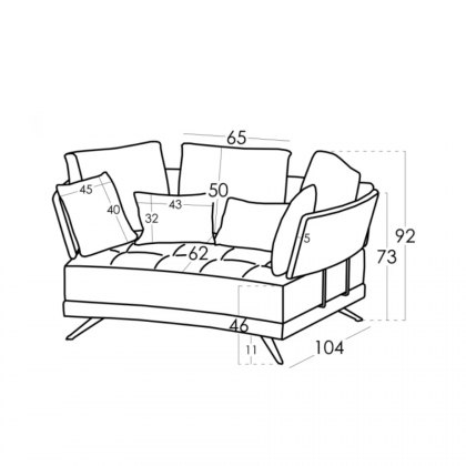 Fama Pacific corner R sofa module