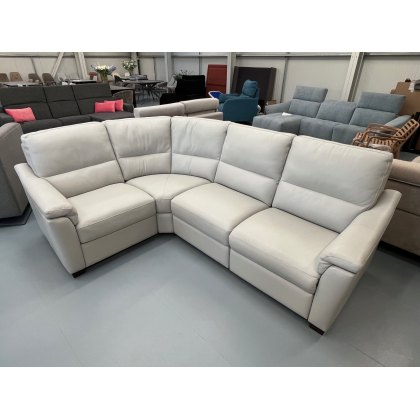 Milan leather corner sofa