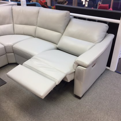 Milan leather corner sofa