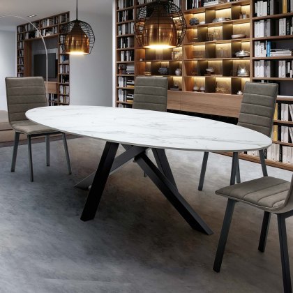 Moon oval dekton dining table