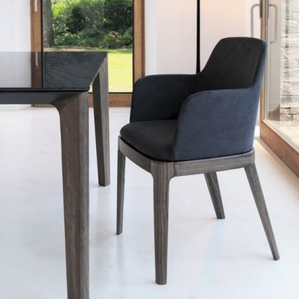 Bontempi Casa Margot carver dining chair - wooden frame