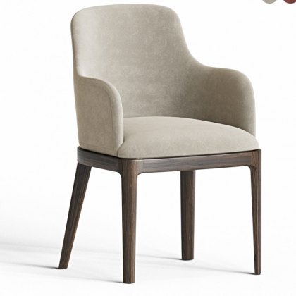 Bontempi Casa Margot carver dining chair - wooden frame