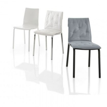 Bontempi Casa Alfa dining chair - metal frame & cushion