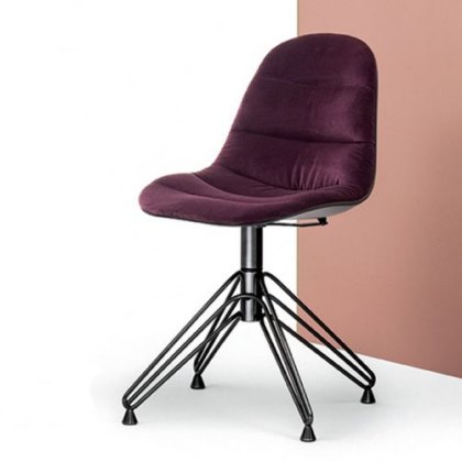 Bontempi Casa Mood dining chair - swivel 4 legs upholstered