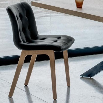 Bontempi Casa Kuga dining chair - wooden frame