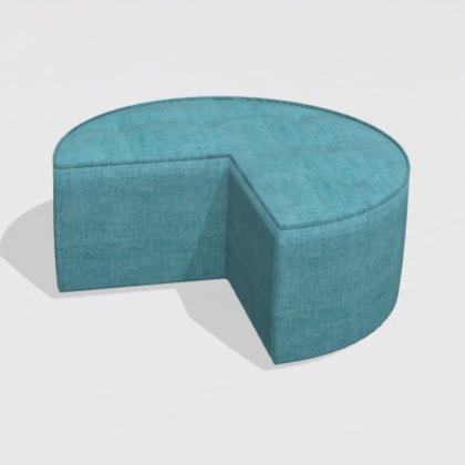 Fama Arianne Love QM medium round footstool