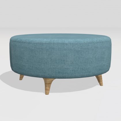 Fama Nadine PUFRL round footstool