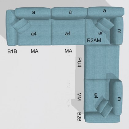 Fama Klee sofa set 4 - 323x323cm