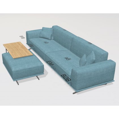Fama Klee sofa set 7 - 296x103cm