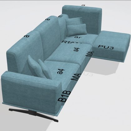 Fama Klever sofa set 2 - 267x148cm