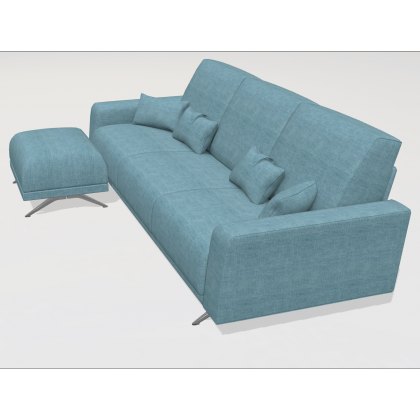 Fama Boston sofa with footstool A+PT