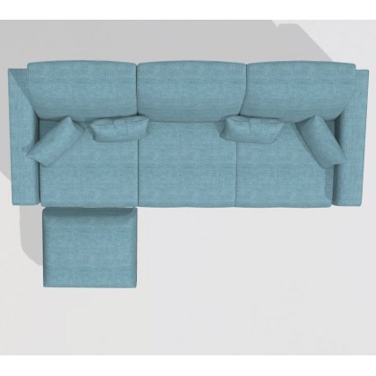 Fama Boston sofa with footstool A+PT