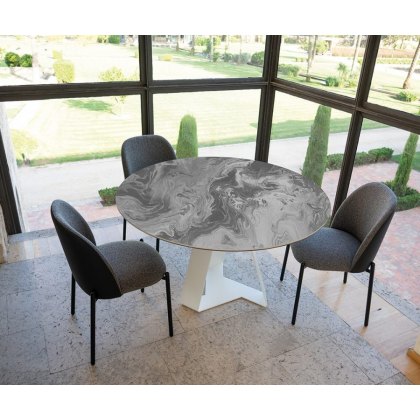 Carcassonne round dekton dining table