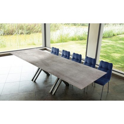 Crossfire extending dekton dining table