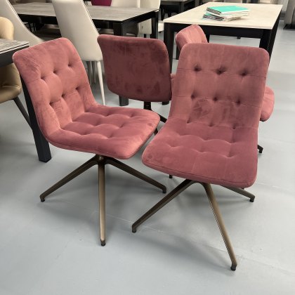 4 x Kuga Slim dining chairs 4079 - covered in M028 - TVT05