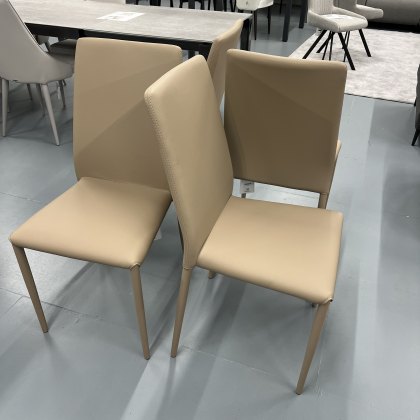 4 x Bontempi Casa Malik dining chairs - covered in 4007 ECO-TR518