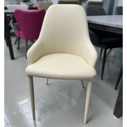 Set of 4 Matilda faux leather dining chairs