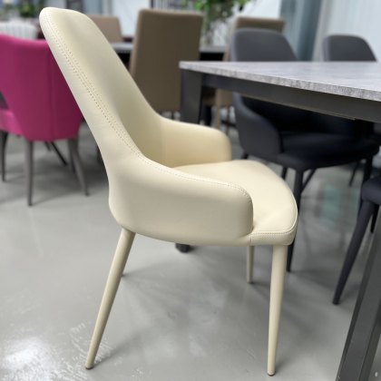 Set of 4 Matilda faux leather dining chairs