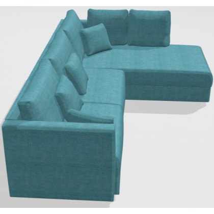 Fama Hector sofa with divan end - high arm