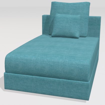 Fama Fedra armless chaise module