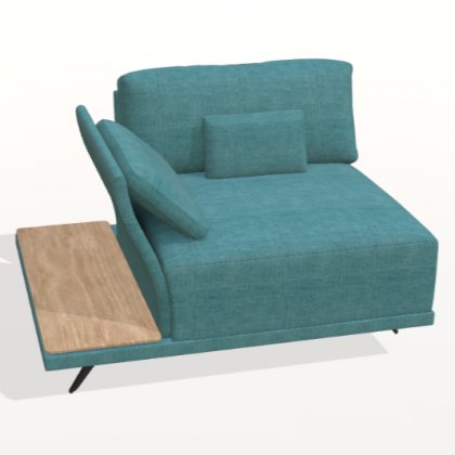 Fama Oasis left high arm & shelf seat module