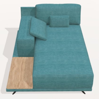 Fama Oasis left 30cm square arm & shelf chaise module