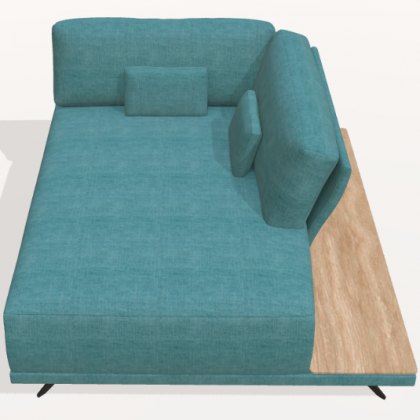 Fama Oasis right high arm & shelf chaise module