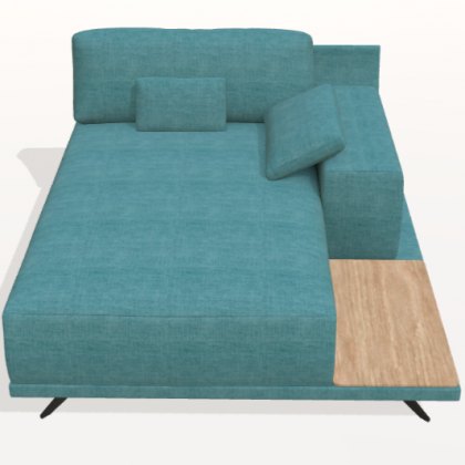 Fama Oasis right 30cm square arm & shelf chaise module