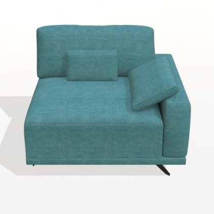 Fama Oasis right 17cm square arm seat module