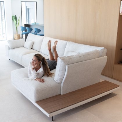 Fama Oasis chaise sofa with footstool