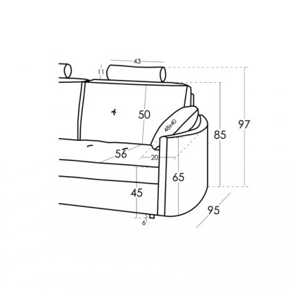 Fama Bolero Chaise right module