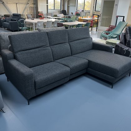 Recliner sofa with right chaise