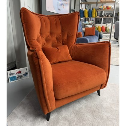 Fama Simone K Armchair – Ex-Display Aqua Clean Velvet